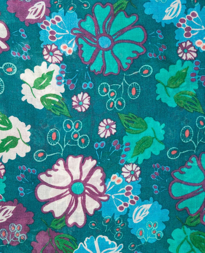 Large Velvet Tote Bag, Cosmic Teal