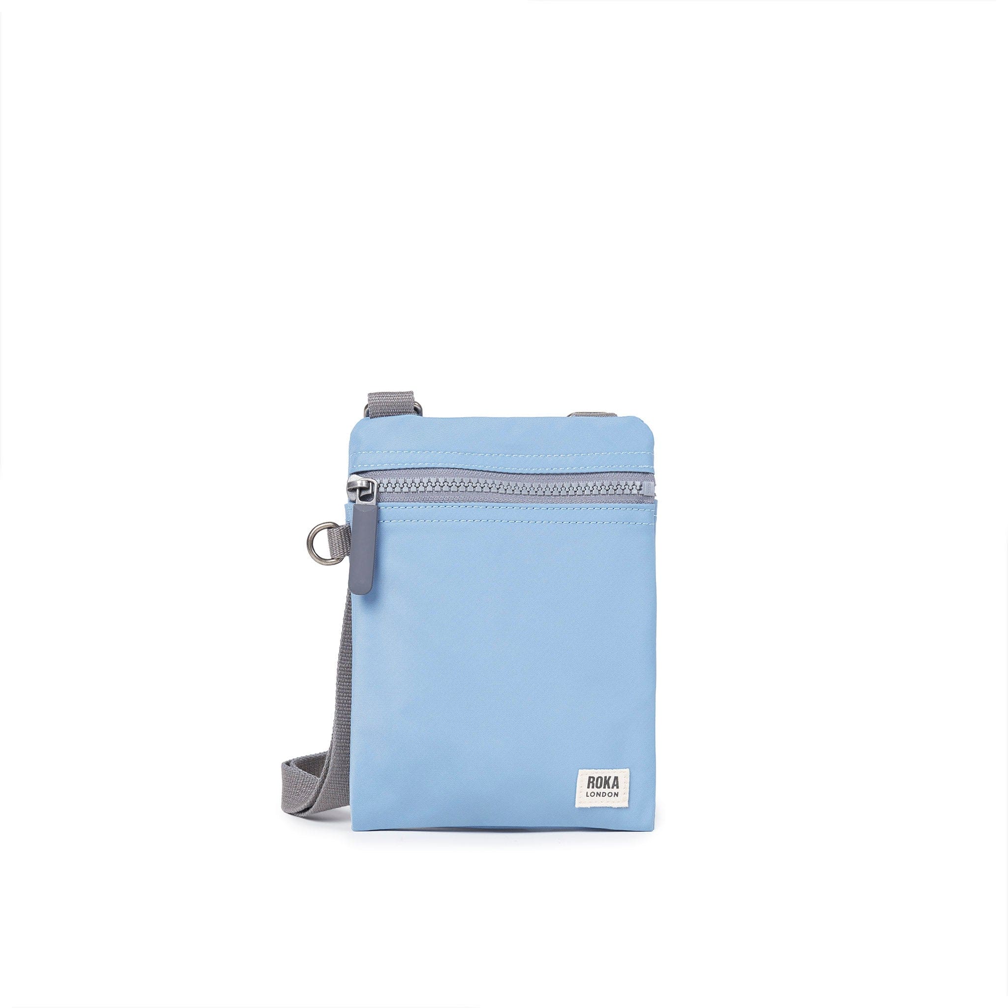 Roka Chelsea Recycled Nylon Crossbody Pocket Retro Blue