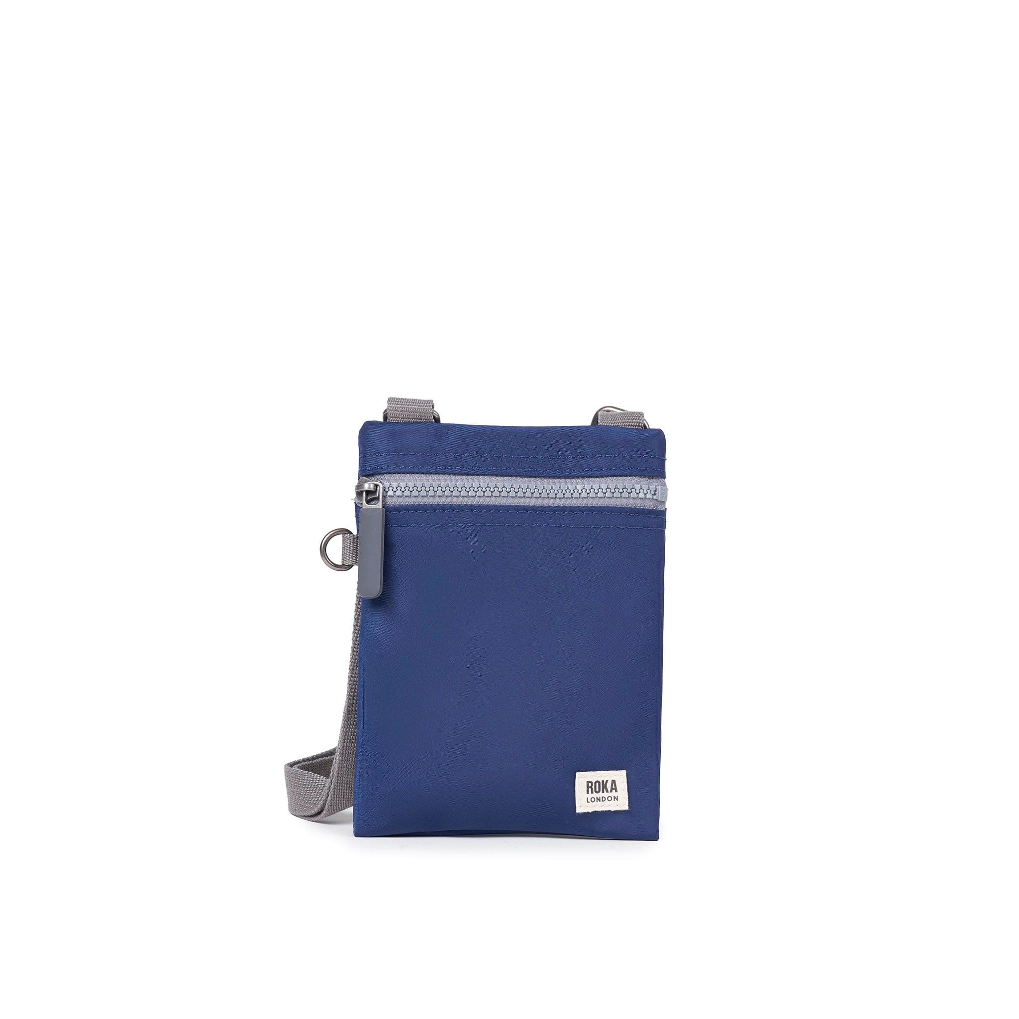 Roka Chelsea Recycled Nylon Crossbody Pocket Crisp Blue