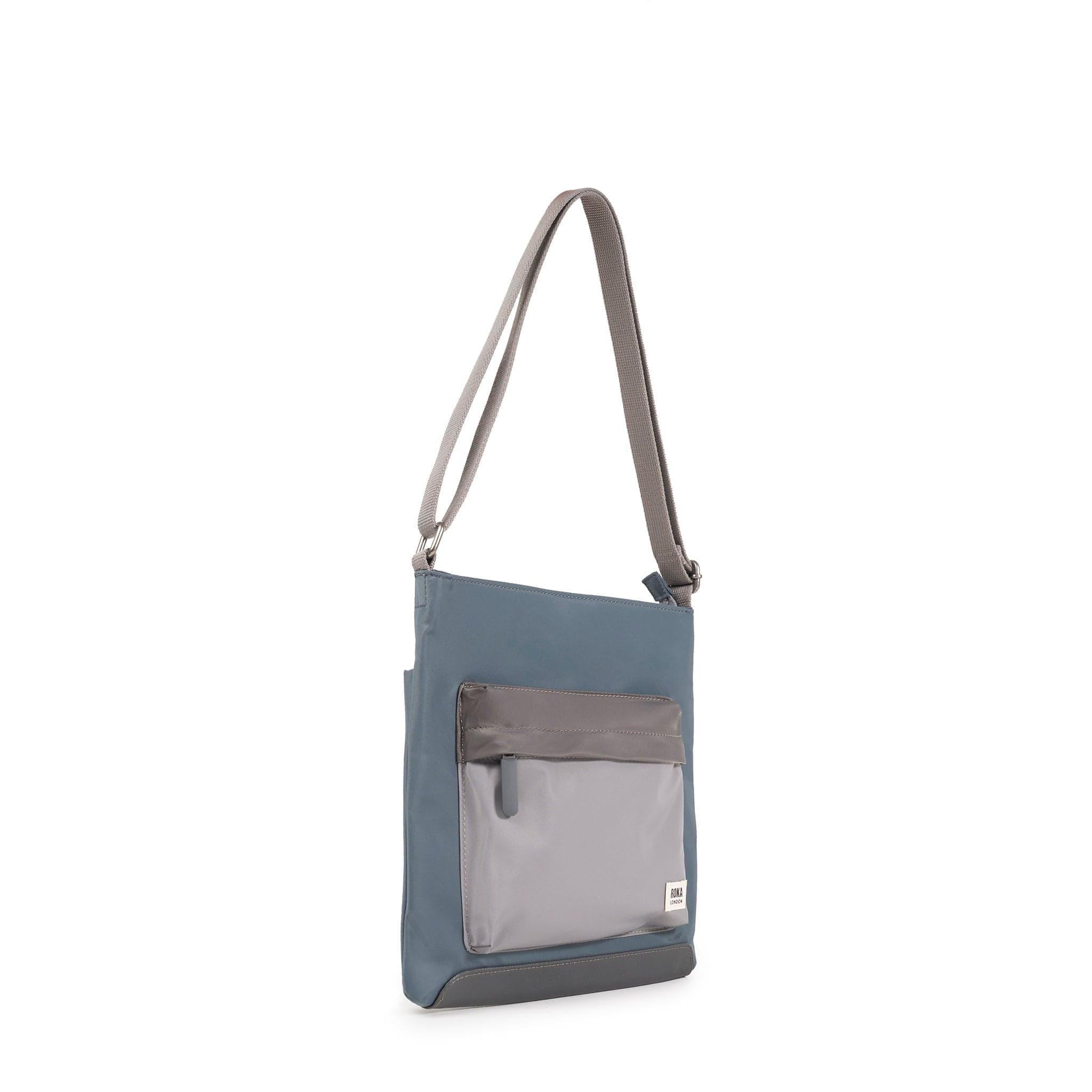 Roka Kennington B Grey Tonal Recycled Nylon Crossbody Bag