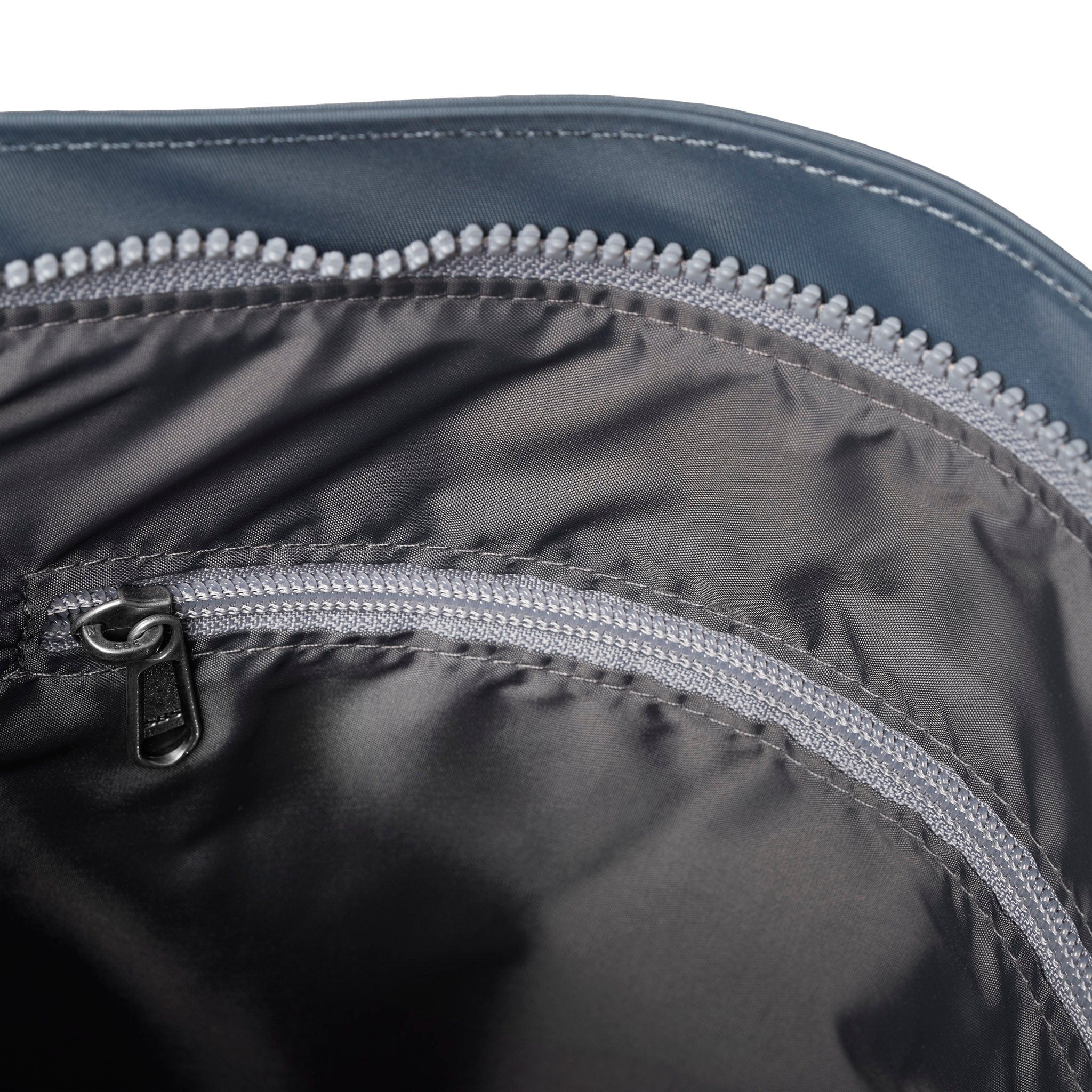 Roka Kennington B Grey Tonal Recycled Nylon Crossbody Bag, Inside