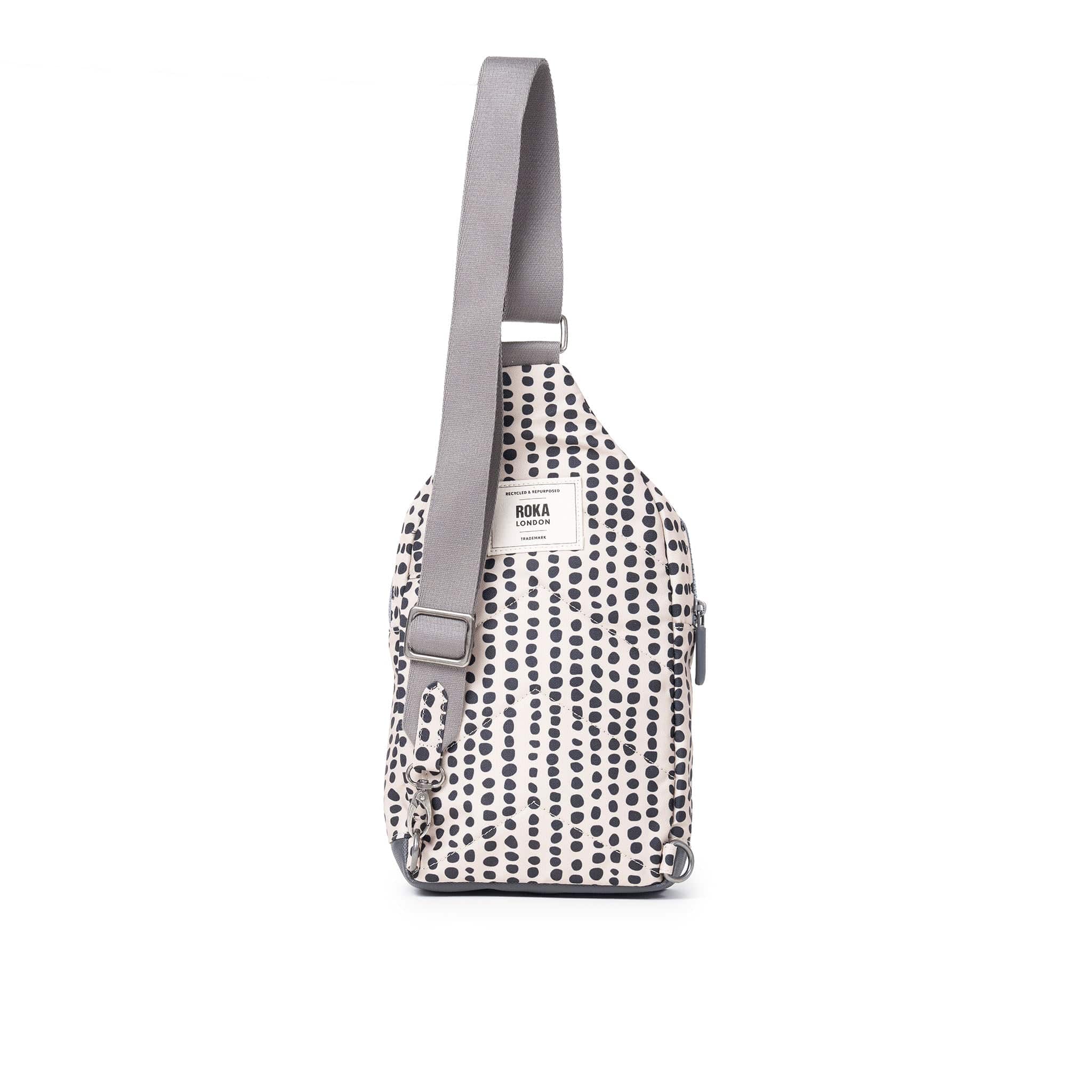 Willesden B Linear Dot Recycled Canvas Crossbody Bag, Back