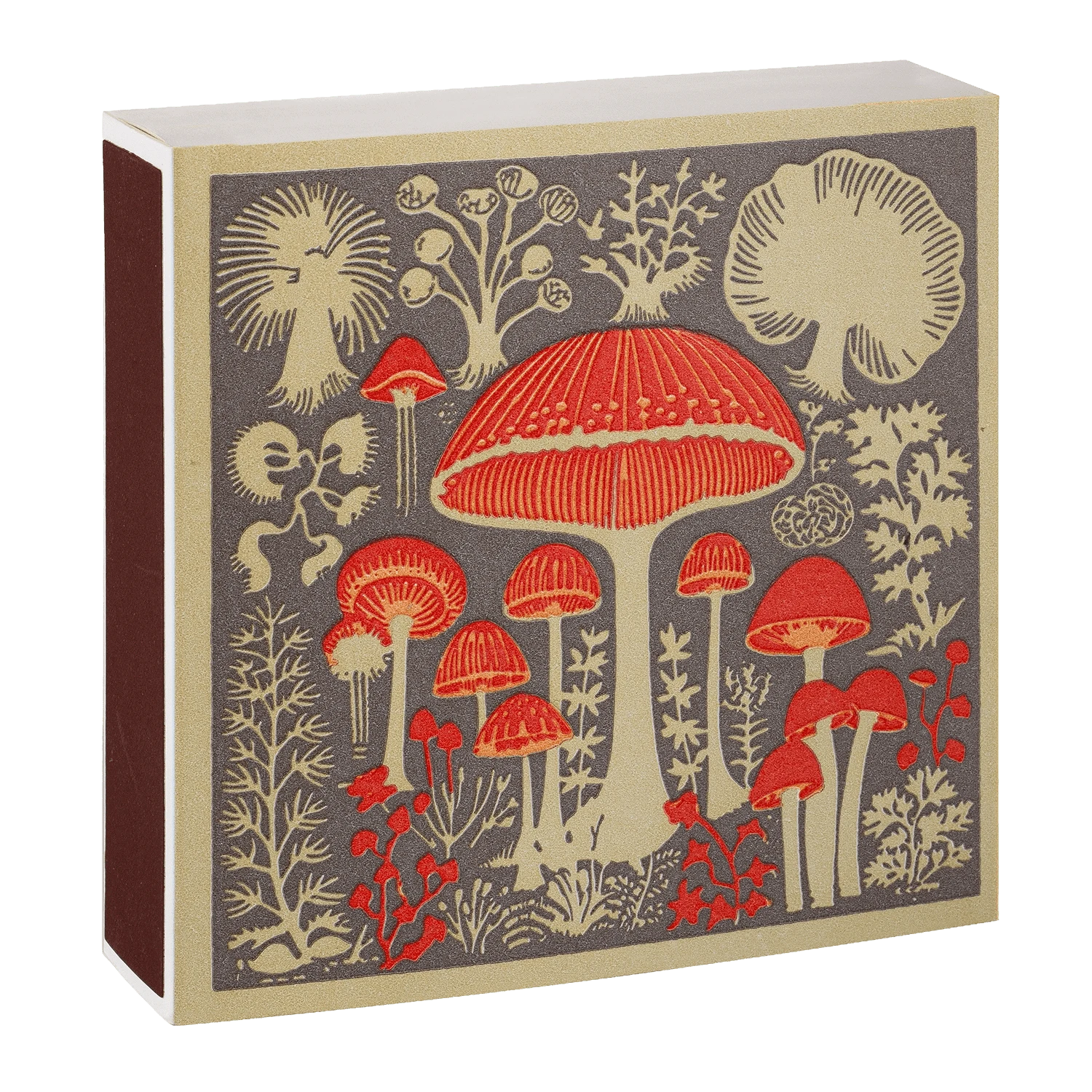 Square Luxury Match Box Mushroom