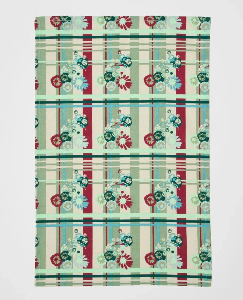 Organic Cotton Tea Towel, Dundee Sage