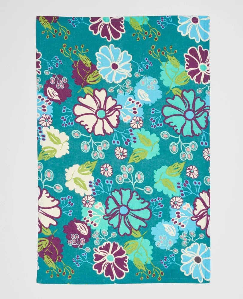 Organic Cotton Tea Towel, Cosmic Teal
