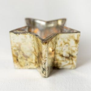 Star T-Light Holder Copper/Silver