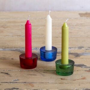 Stubby Glass Candleholder