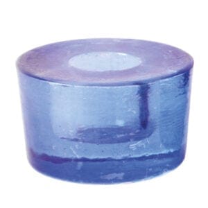 Stubby Glass Candleholder Azure Blue