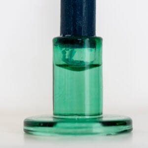 Mini Glass Candleholder Green