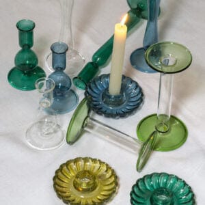 Glass Scallop Candleholder