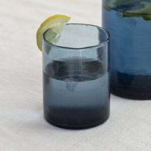 Ava Smoke Blue Drinking Glass