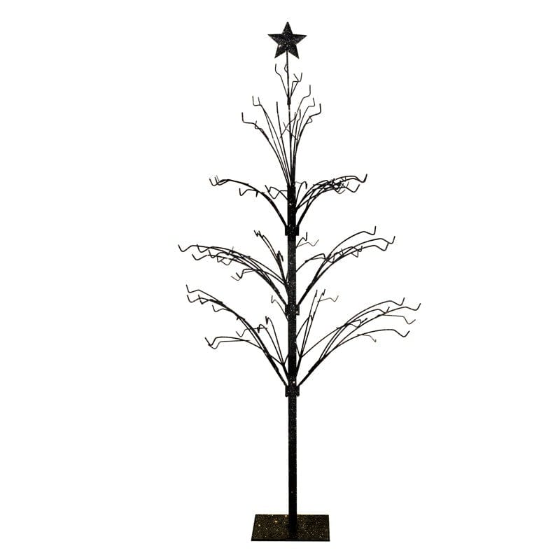 Black Glitter Metal Tree Medium
