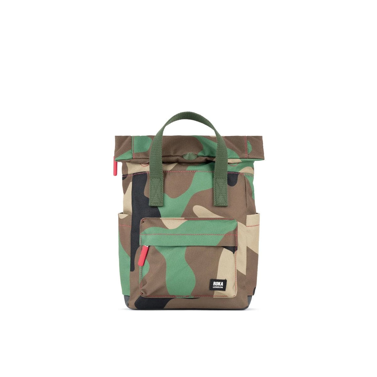 Roka Canfield B Vintage Camo Sustainable Canvas Rucksack Medium