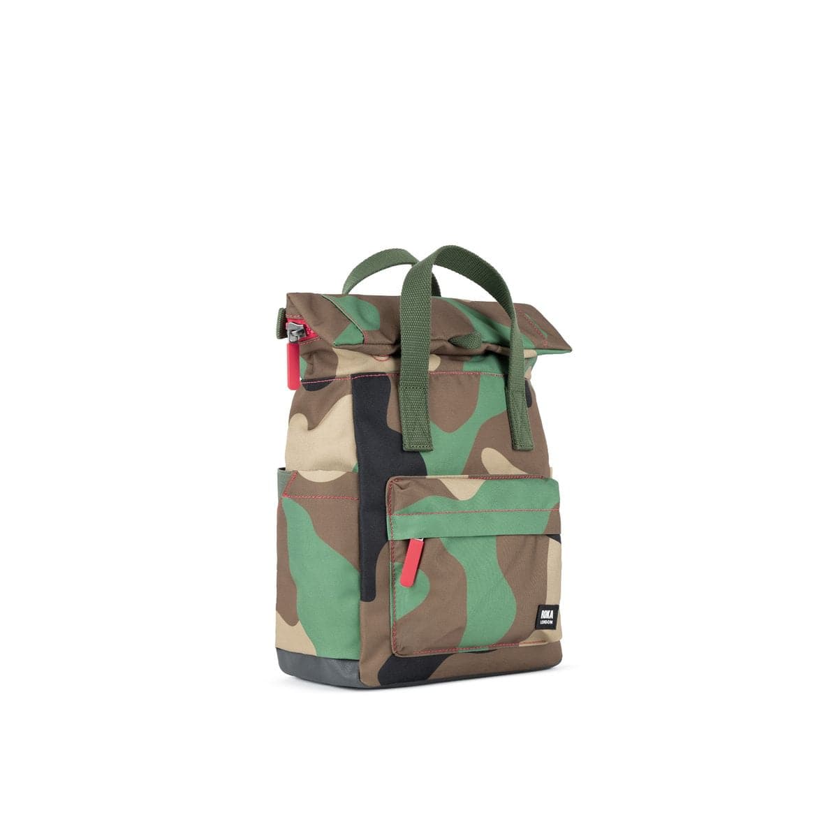 Roka Canfield B Vintage Camo Sustainable Canvas Rucksack Small