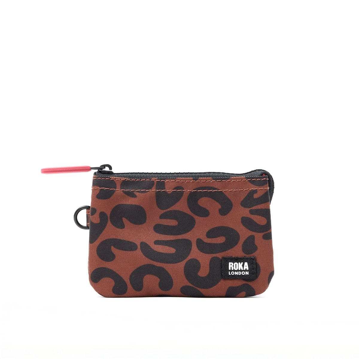 Roka Sustainable Canvas Small Carnaby Wallet Scarlet Leopard
