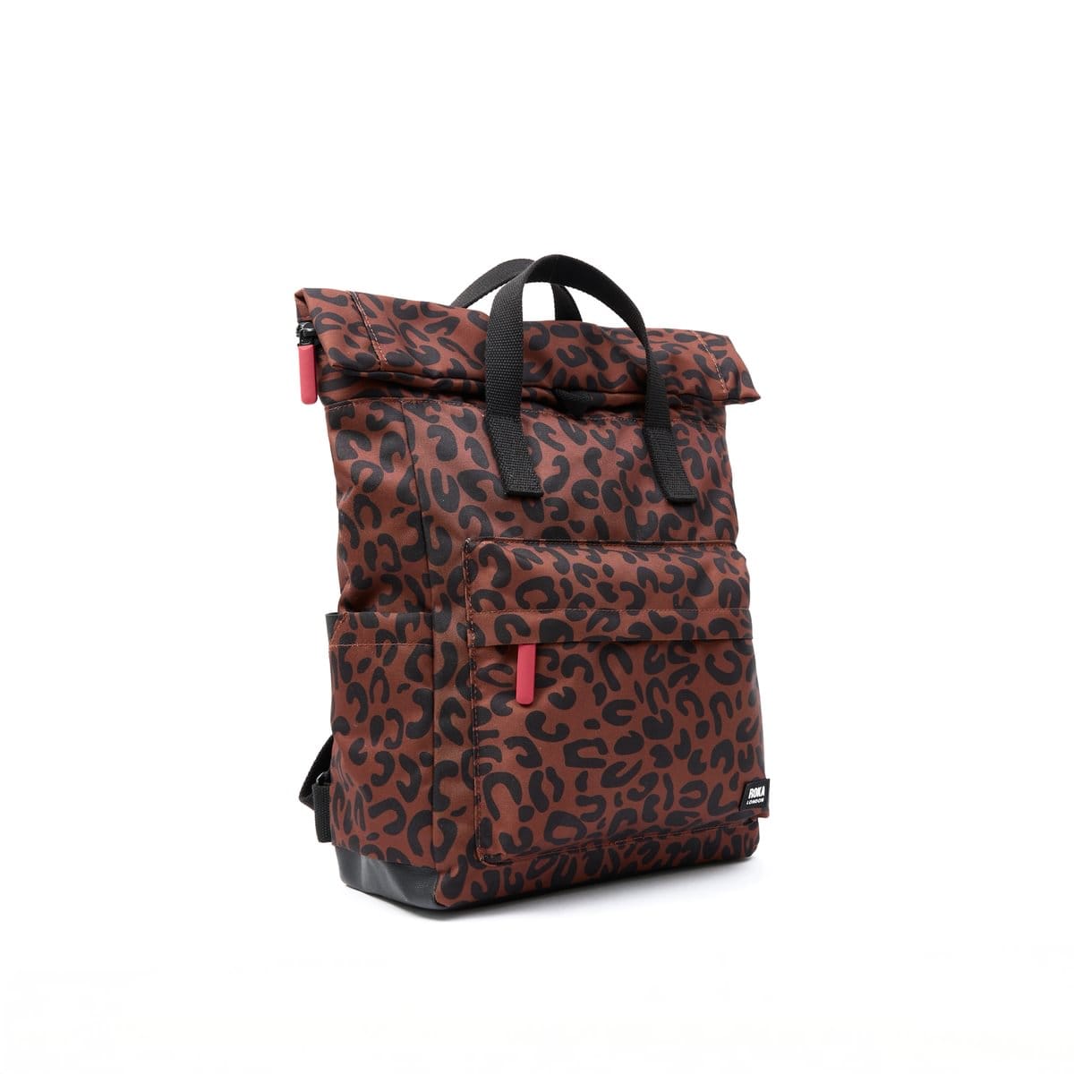 Roka Canfield B Scarlet Leopard Sustainable Canvas Rucksack Medium