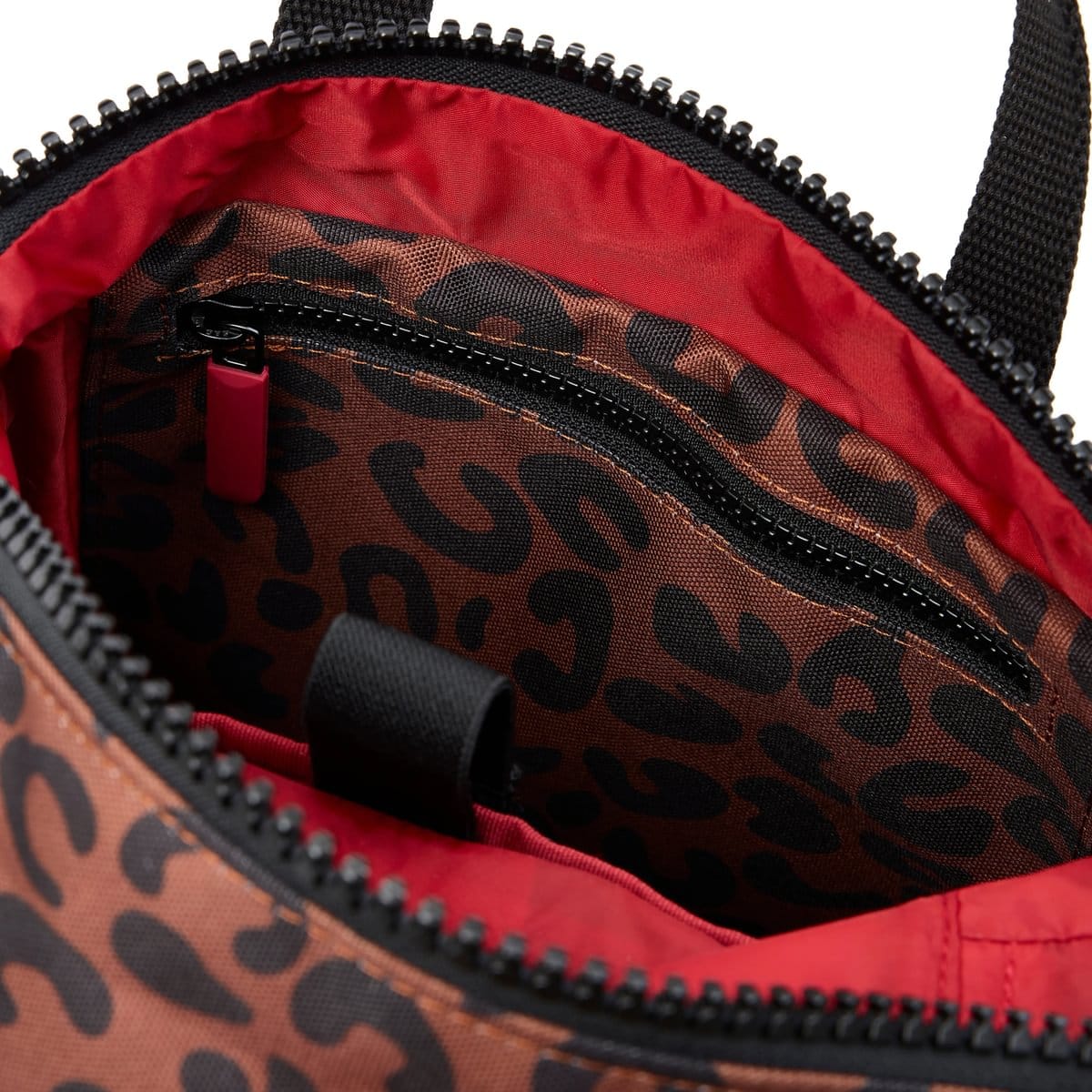 Roka Canfield B Scarlet Leopard Sustainable Canvas Rucksack medium