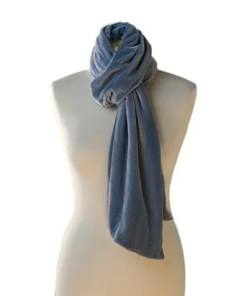 Luxury Silk Velvet Double Sided Scarf Shadow
