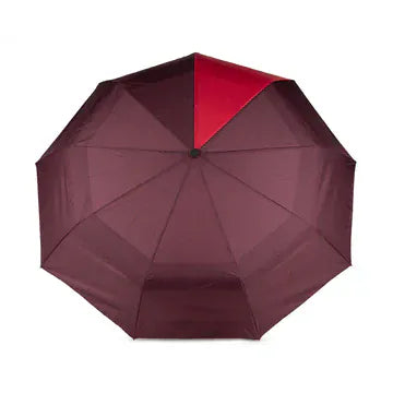 Waterloo Sustainable Nylon Umbrella Plum With Cranberry