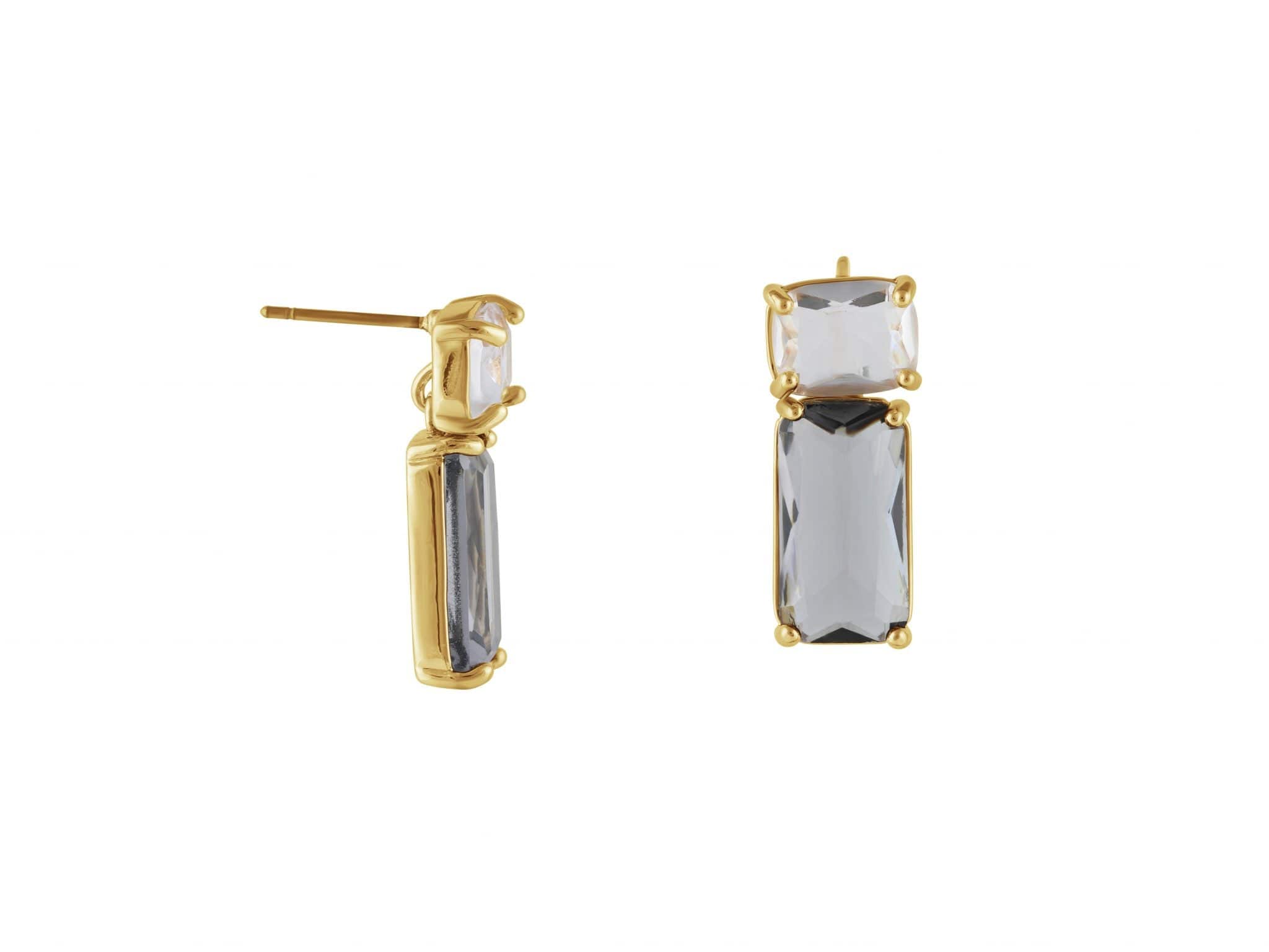 Kim Allure Grey Stone Cut Luxe Earrings