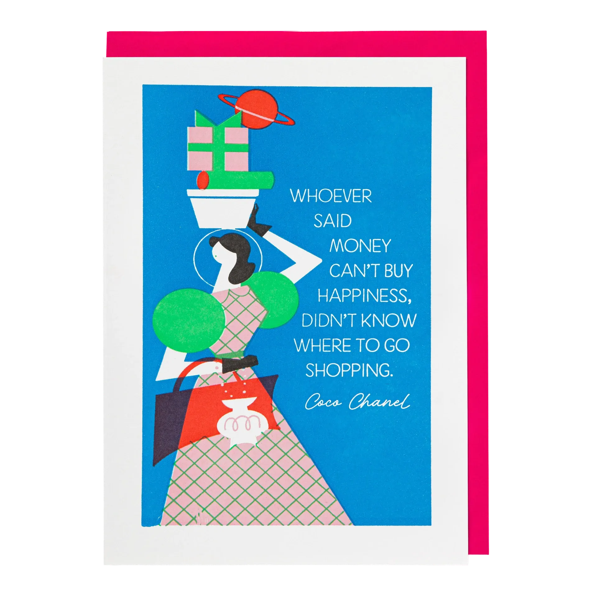 Letterpress Card Money Can’t Buy Happiness