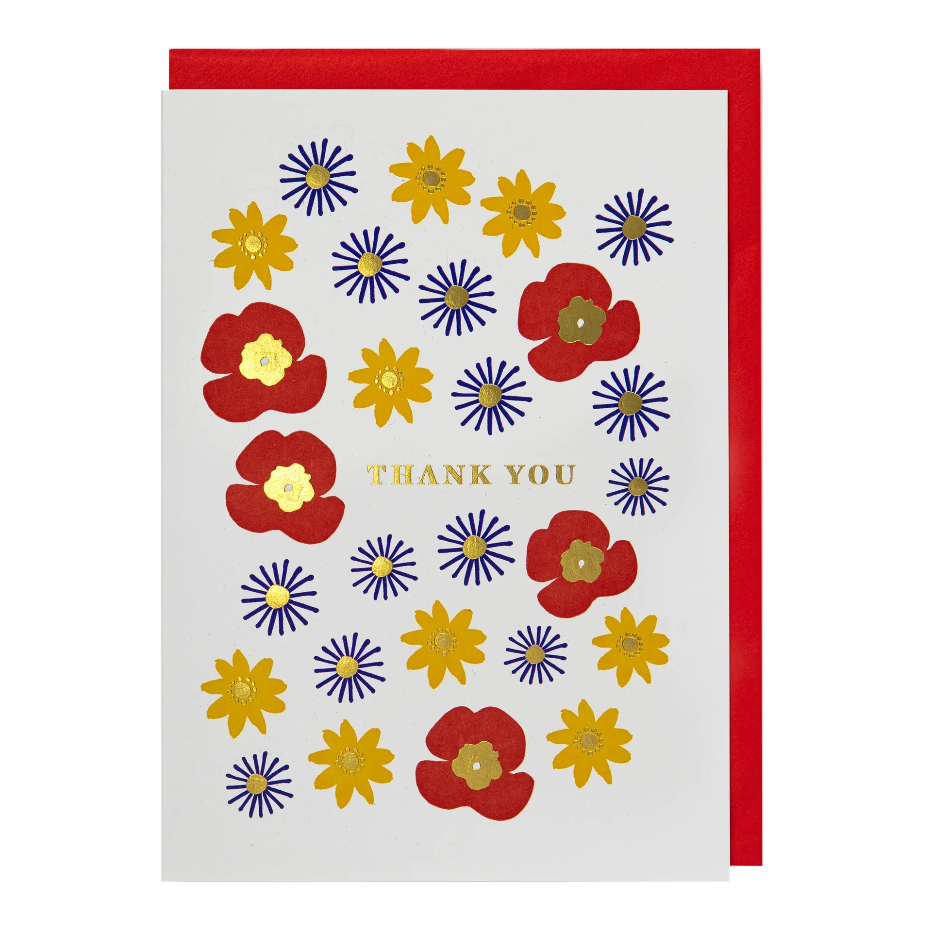 Letterpress Card Country Meadow Thank You