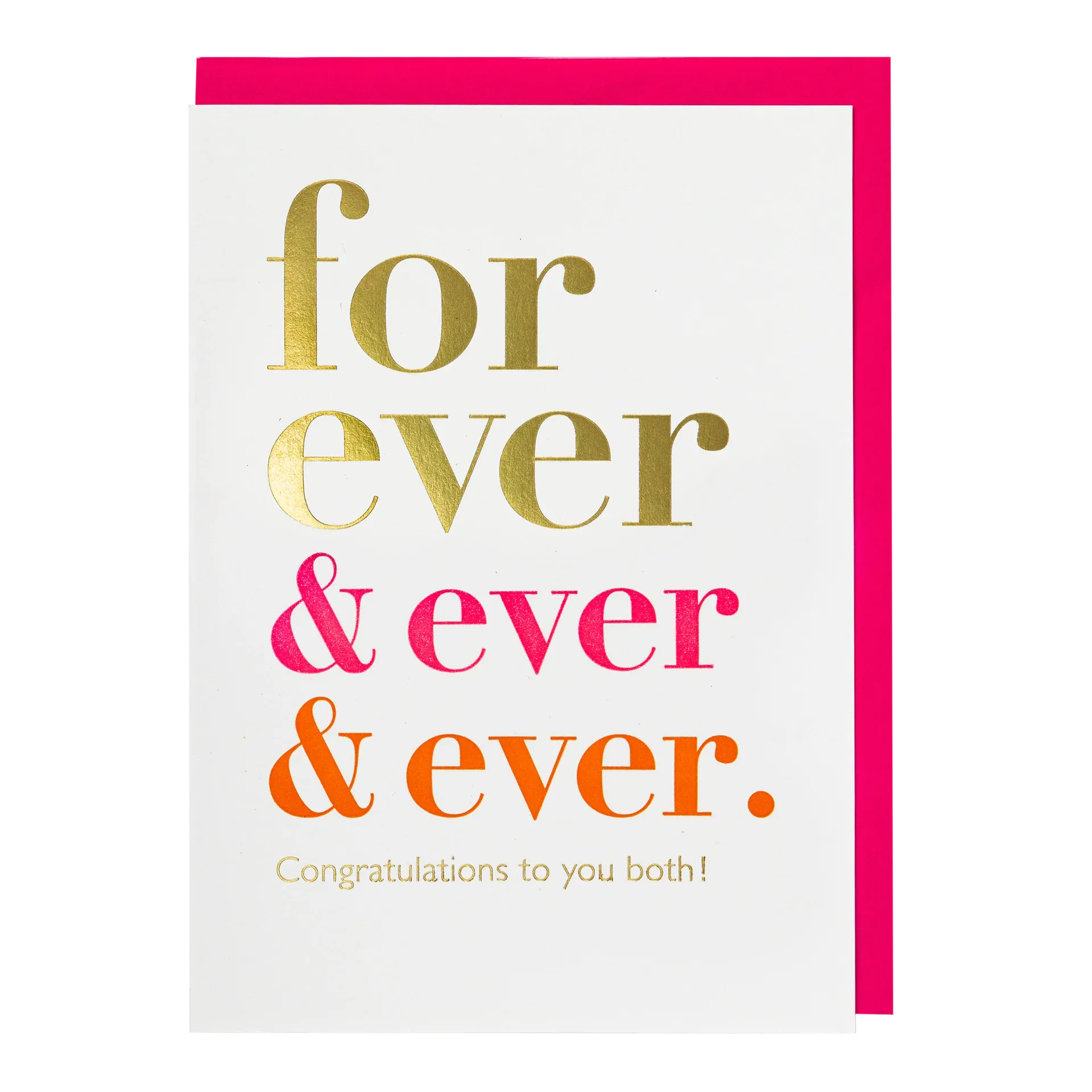 Letterpress Card Forever & Ever & Ever