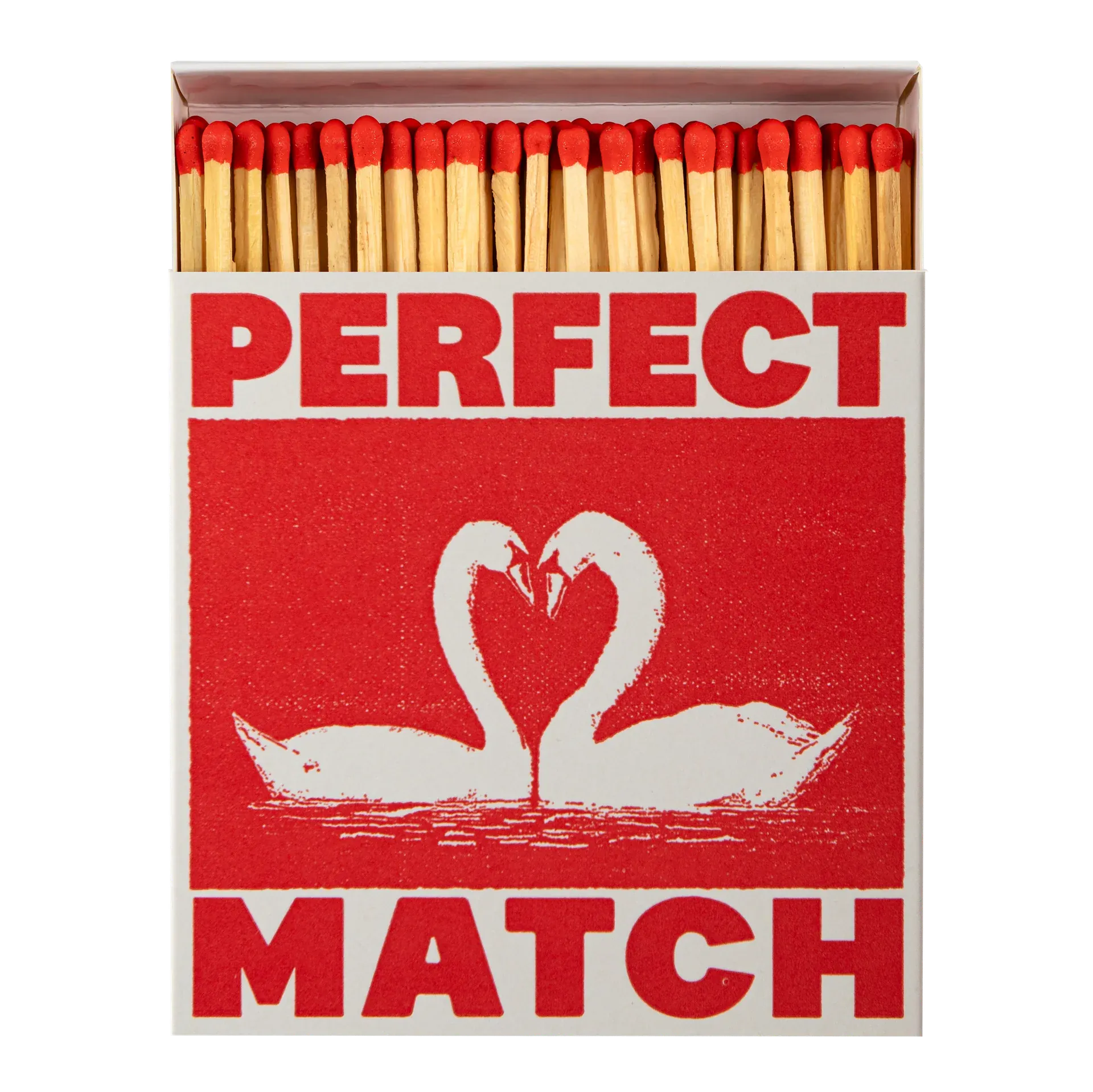 Square Luxury Match Box Perfect Match I Like You Swans