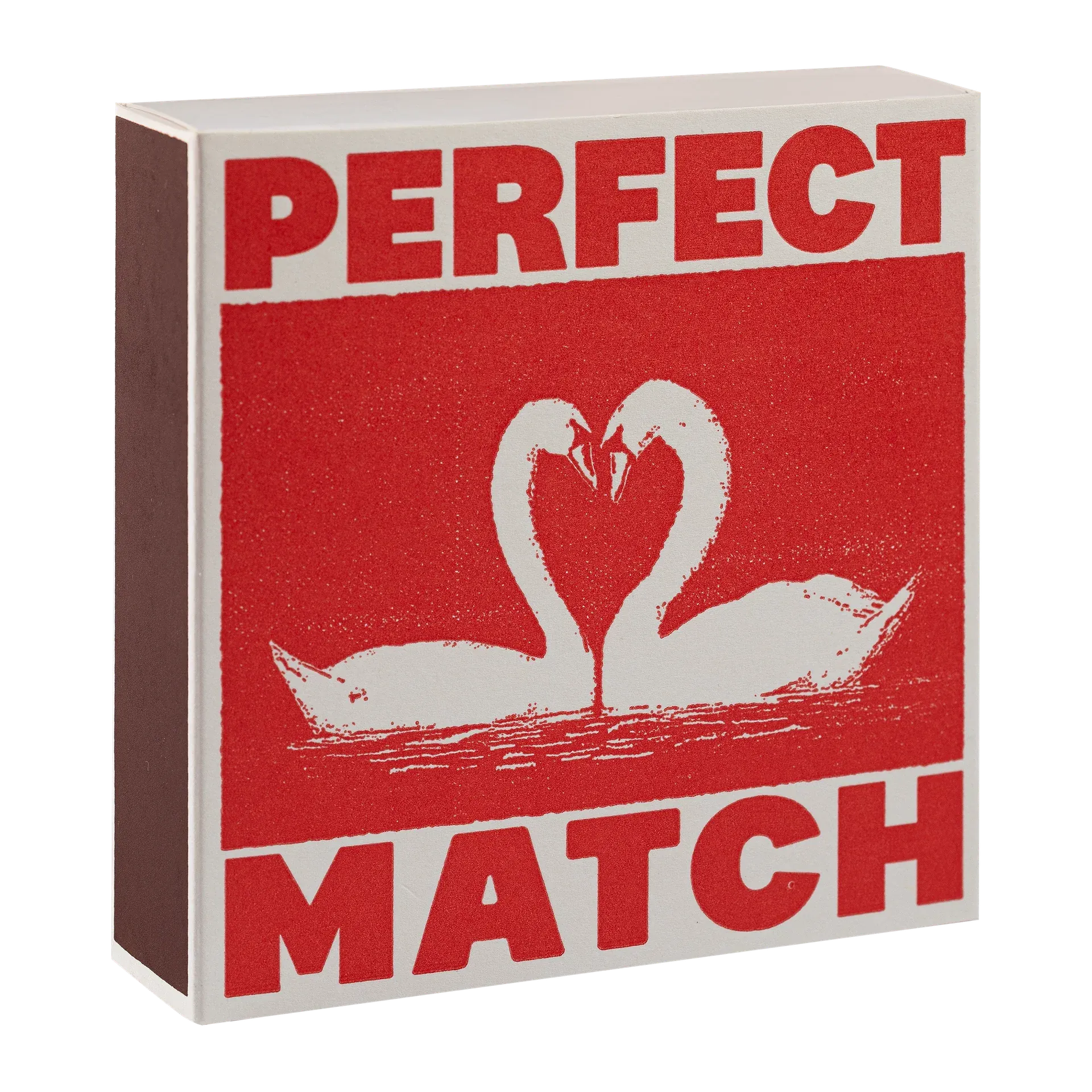 Square Luxury Match Box Perfect Match I Like You Swans