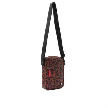 Bond Scarlet Leopard Recycled Canvas Crossbody Bag in by Roka London