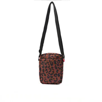 Bond Scarlet Leopard Recycled Canvas Crossbody Bag in by Roka London