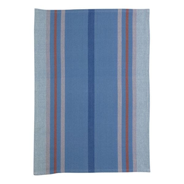 Yuna Striped Recycled Cotton Tea Towel Majorelle 