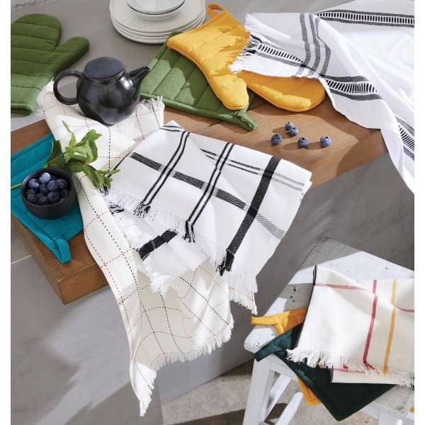 Jona Recycled Cotton Oven Glove + Potholder Set, Green