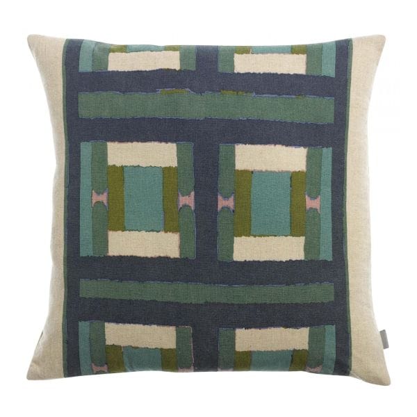 Taho Printed Recycled Linen & Cotton Cushion 45x45