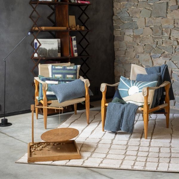 Taho Printed Recycled Linen & Cotton Cushion