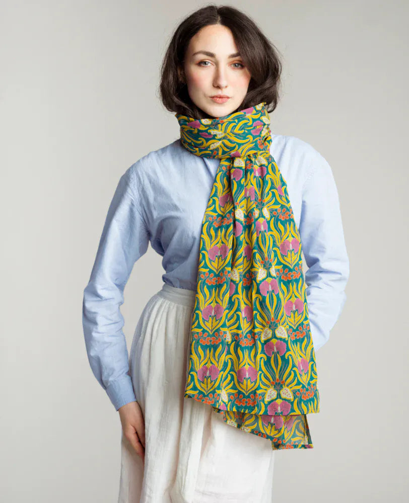 Cotton Scarf/Sarong 180x110cm Muguet Bayou