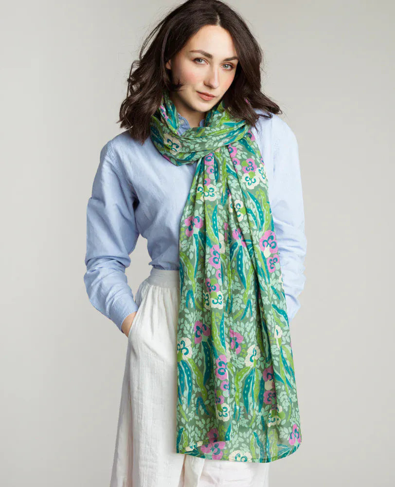 Cotton Scarf/Sarong 180x110cm Allegria Green