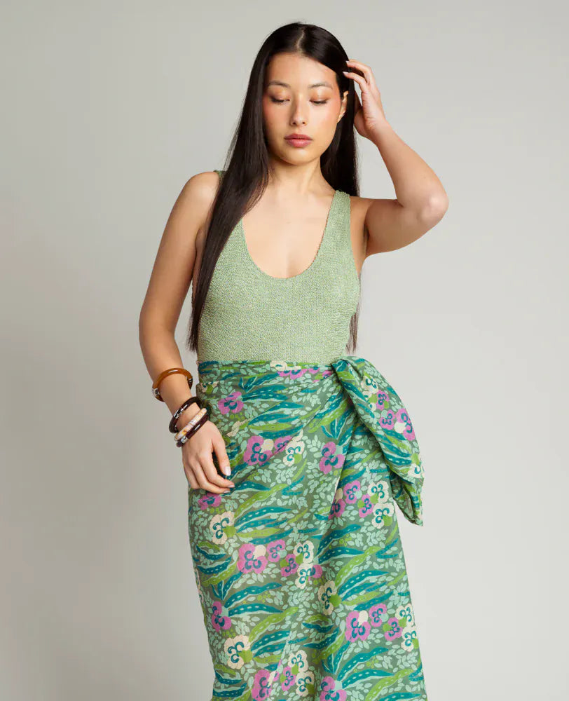 Cotton Scarf/Sarong 180x110cm Allegria Green
