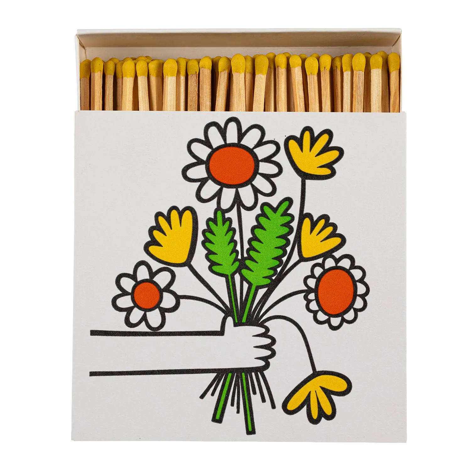 Square Luxury Match Box Bunch of Flowers