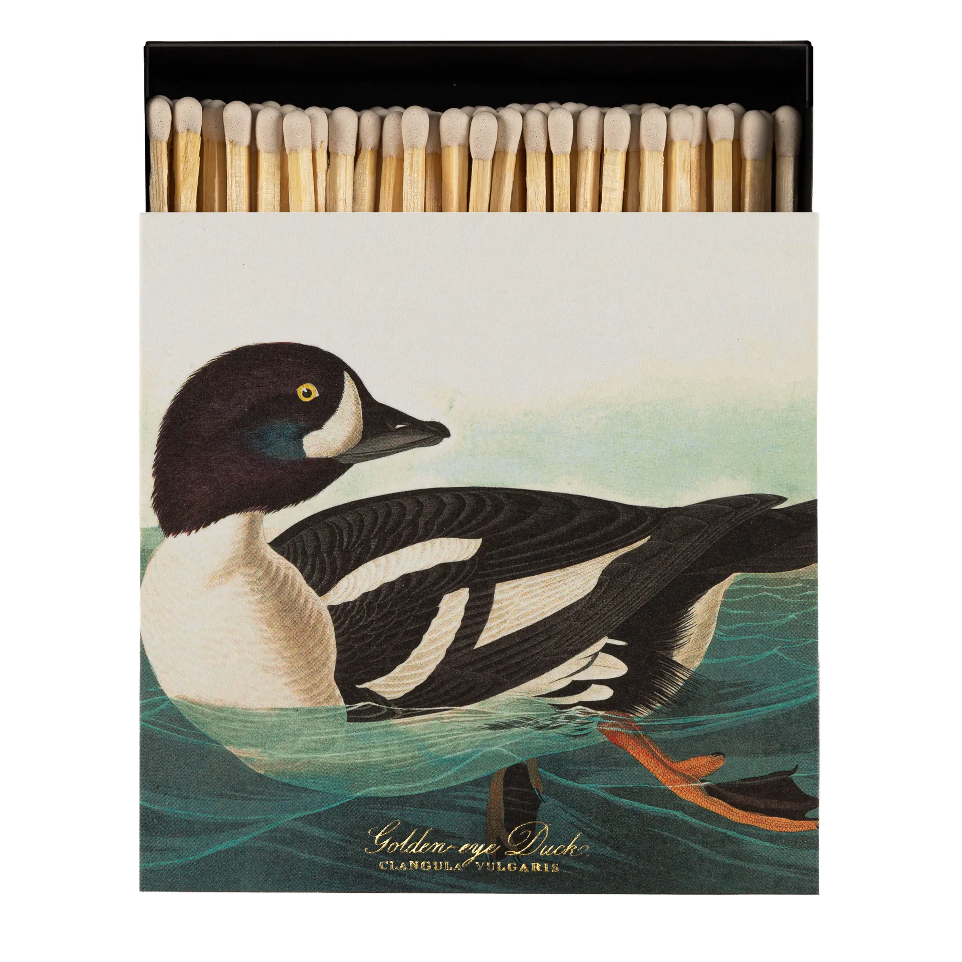 Square Luxury Match Box Golden-Eye Duck