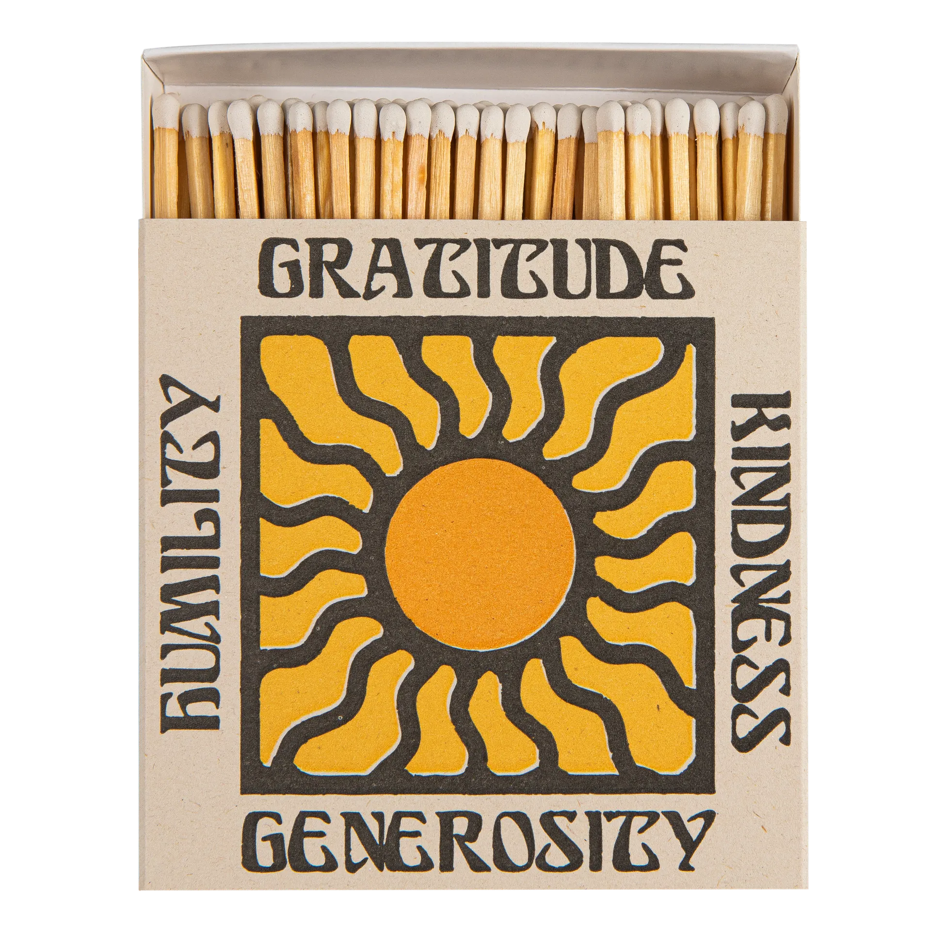 Square Luxury Match Box Gratitude and Kindness