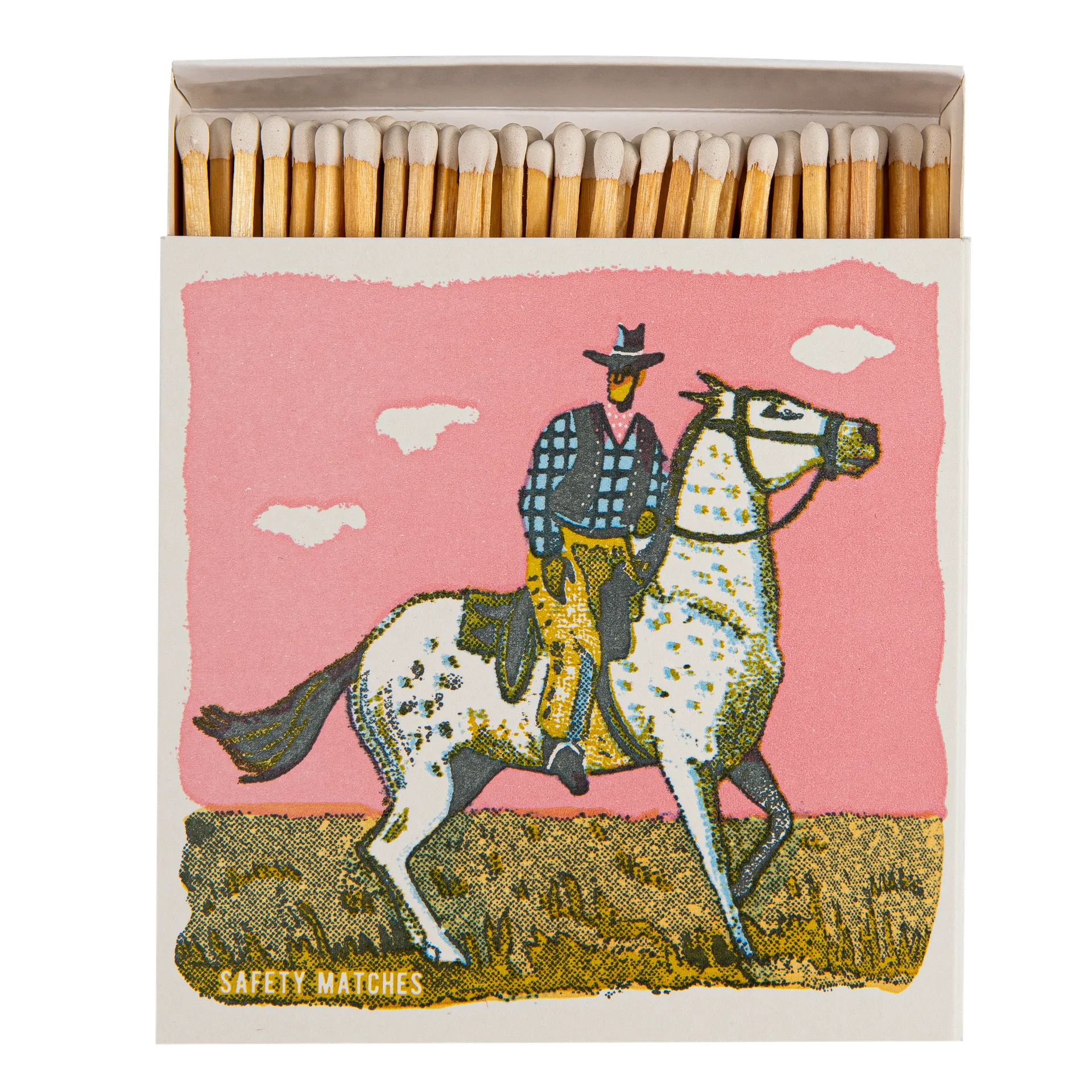 Square Luxury Match Box Pink Cowboy
