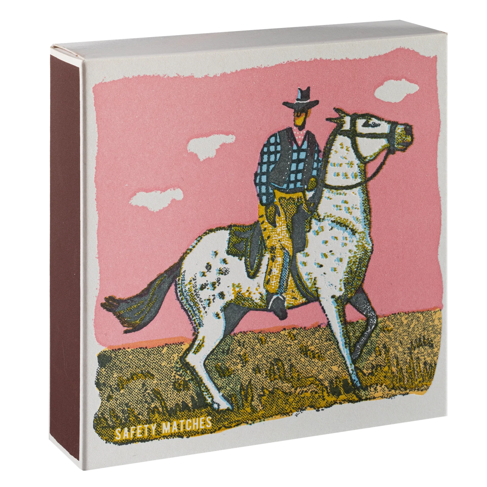 Square Luxury Match Box Pink Cowboy