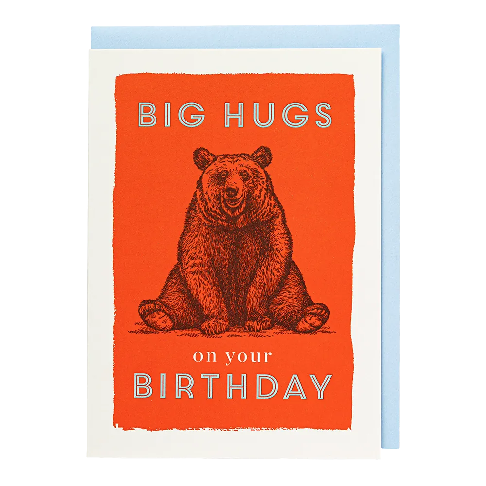 Letterpress Card Big Hugs