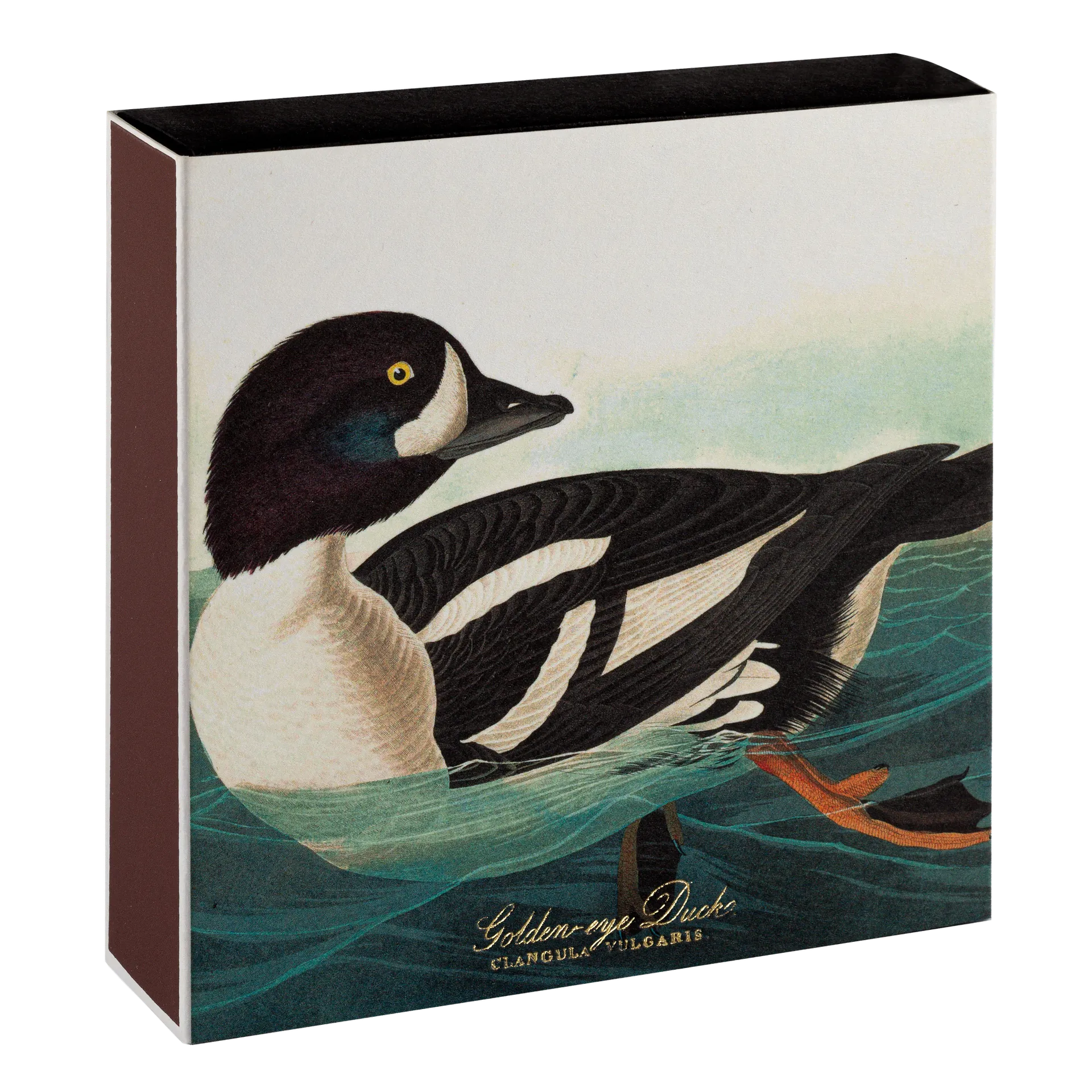 Square Luxury Match Box Golden-Eye Duck