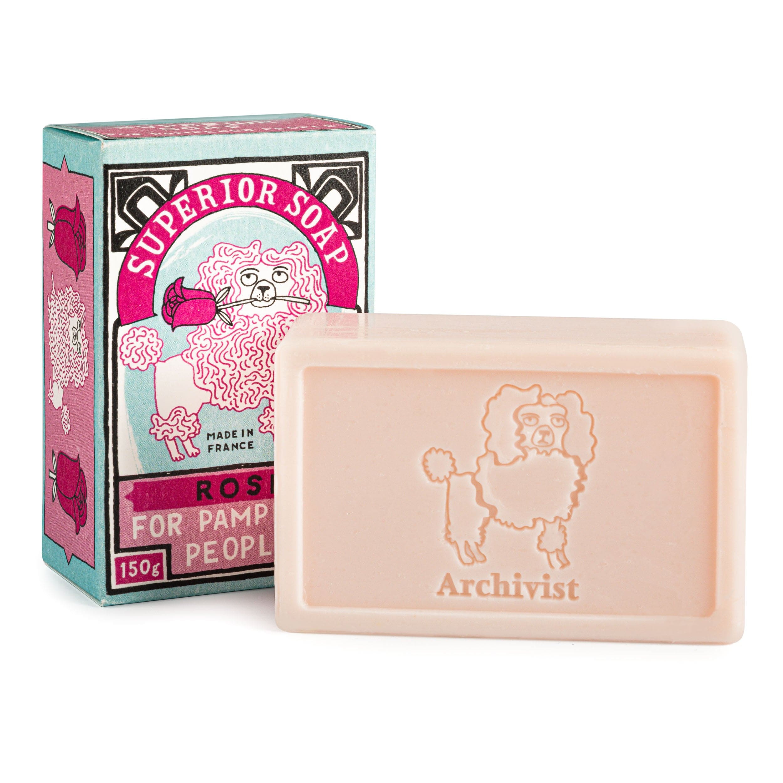 Rose Hand Soap in a Poodle Design Box