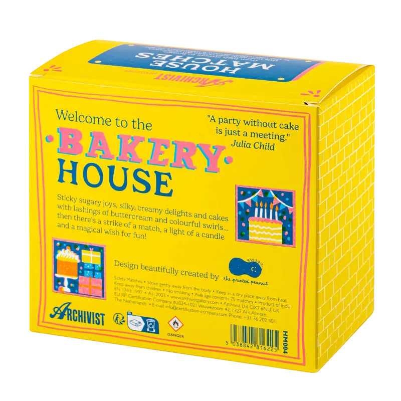 Bakery House-Shaped Matchbox