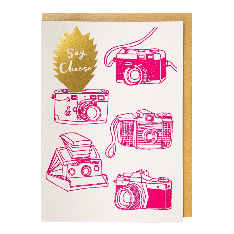Letterpress Card Say Cheese