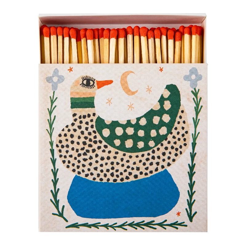Square Luxury Match Box Spotted Duck