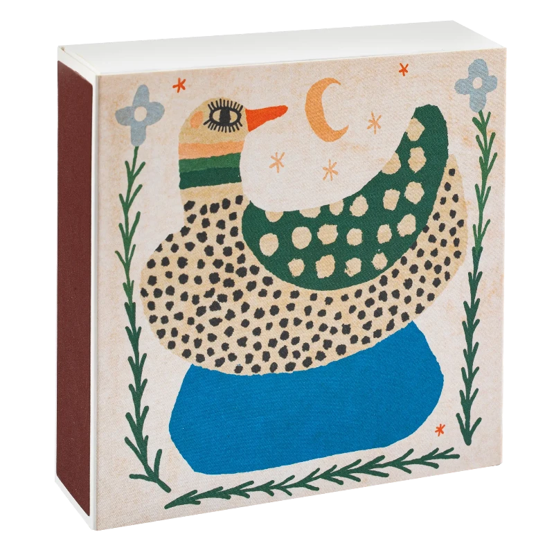 Square Luxury Match Box Spotted Duck